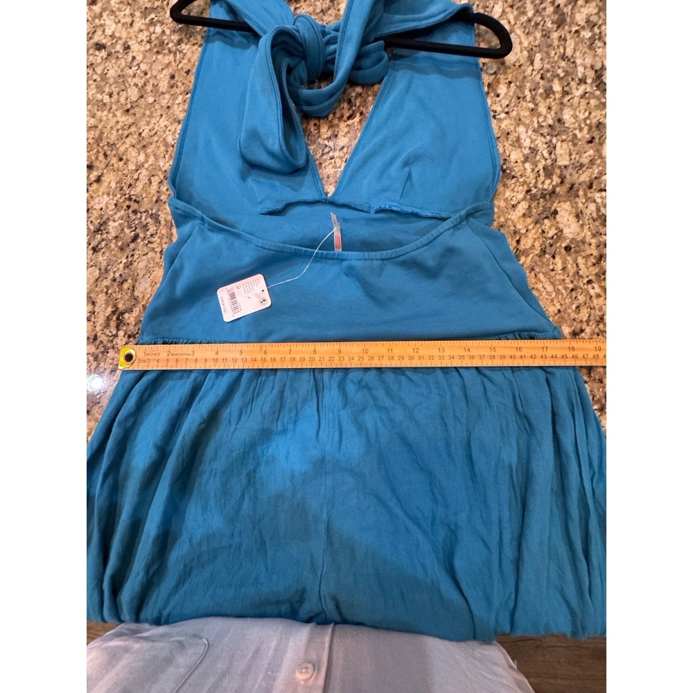 Free People Hinata Convertible Midi Dress Size Medium Halter Blue - Picture 8 of 16